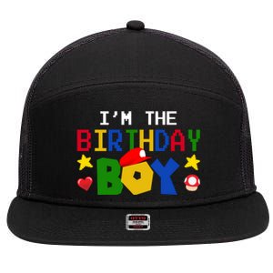 Im The Birthday Boy Game Gaming Gift 7 Panel Mesh Trucker Snapback Hat