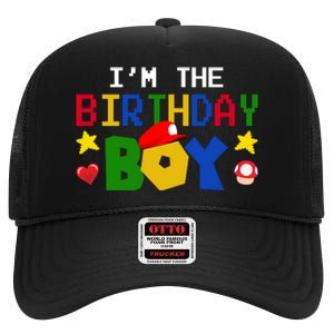 Im The Birthday Boy Game Gaming Gift High Crown Mesh Back Trucker Hat