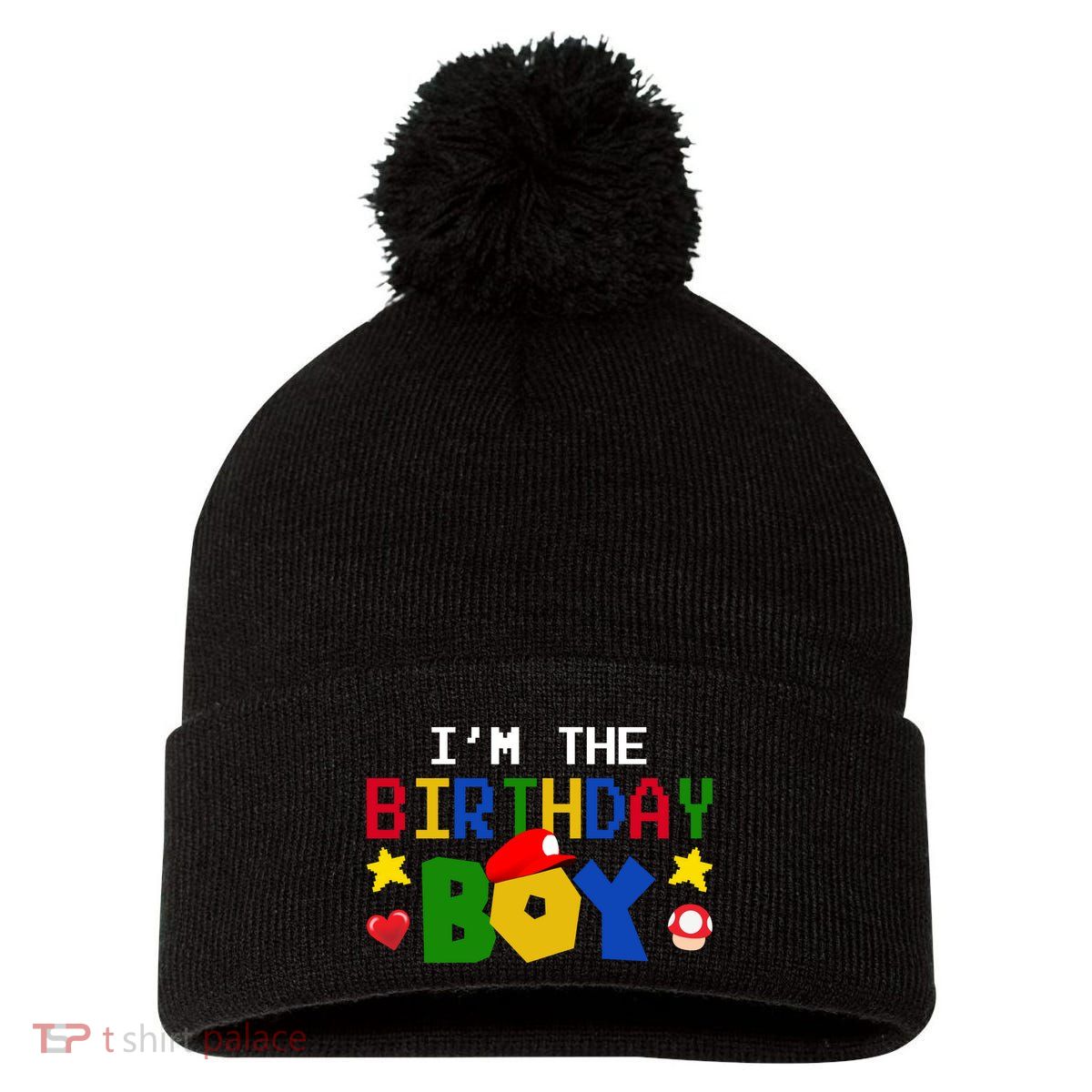 Im The Birthday Boy Game Gaming Gift Pom Pom 12in Knit Beanie
