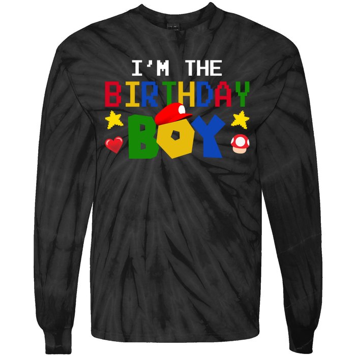 Im The Birthday Boy Game Gaming Gift Tie-Dye Long Sleeve Shirt