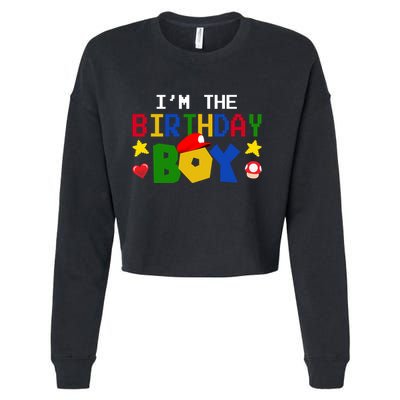 Im The Birthday Boy Game Gaming Gift Cropped Pullover Crew