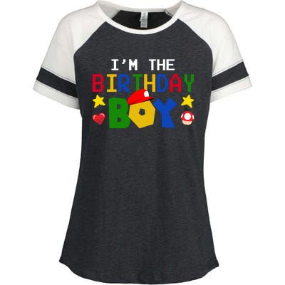 Im The Birthday Boy Game Gaming Gift Enza Ladies Jersey Colorblock Tee