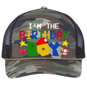 Im The Birthday Boy Game Gaming Gift Retro Rope Trucker Hat Cap