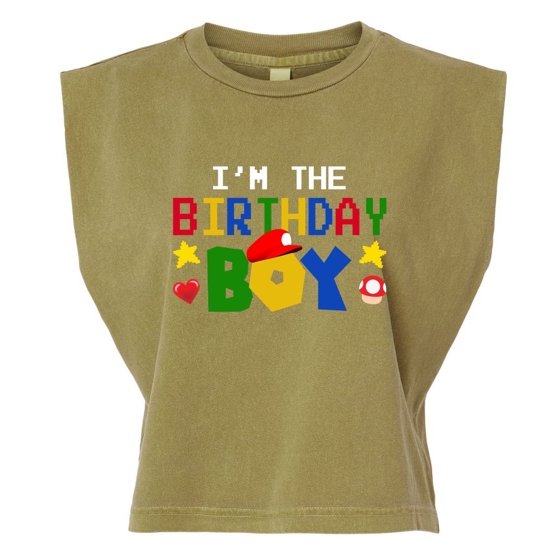 Im The Birthday Boy Game Gaming Gift Garment-Dyed Women's Muscle Tee