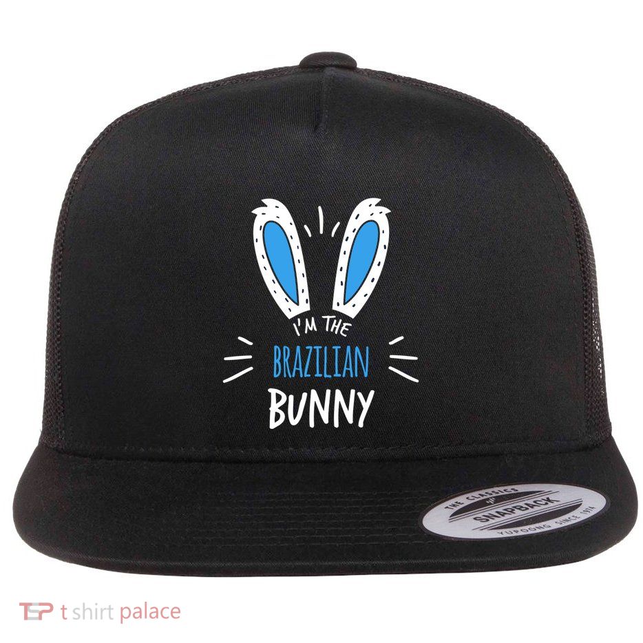 I'm The Brazilian Bunny Ears Brazil Easter Sunday Gift Flatbill Hat