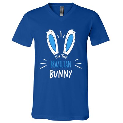 I'm The Brazilian Bunny Ears Brazil Easter Sunday Gift V-Neck T-Shirt