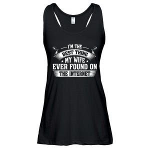 I'm The Best Thing My Wife Ever Found On The Internet (Back) Ladies Essential Flowy Tank