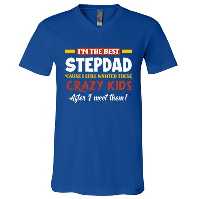 Im The Best Stepdad Father In Law Funny Stepgiftfather Gift V-Neck T-Shirt