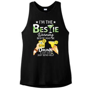 I'm The Bestie Warning Bestie May Be Drunk And Lost Also Cool Gift Ladies PosiCharge Tri-Blend Wicking Tank