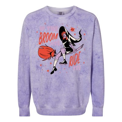 If The Boom Fits Ride It Halloween Witch Colorblast Crewneck Sweatshirt