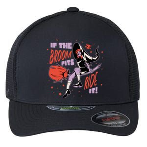 If The Boom Fits Ride It Halloween Witch Flexfit Unipanel Trucker Cap