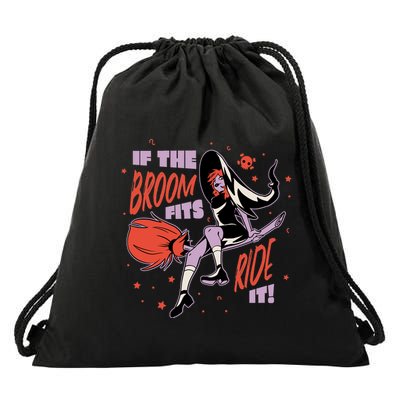 If The Boom Fits Ride It Halloween Witch Drawstring Bag