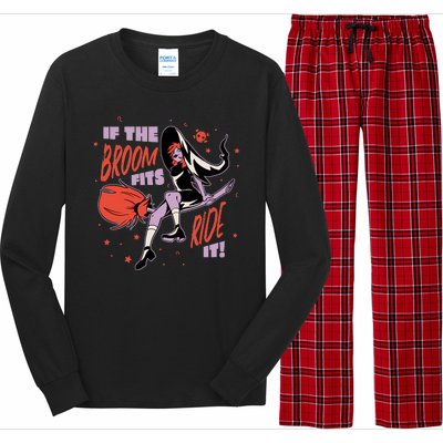 If The Boom Fits Ride It Halloween Witch Long Sleeve Pajama Set