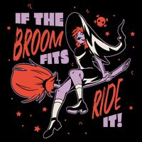 If The Boom Fits Ride It Halloween Witch Flatbill Hat