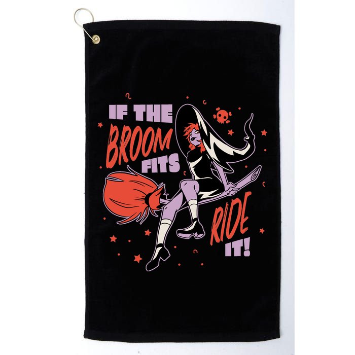 If The Boom Fits Ride It Halloween Witch Golf Towel
