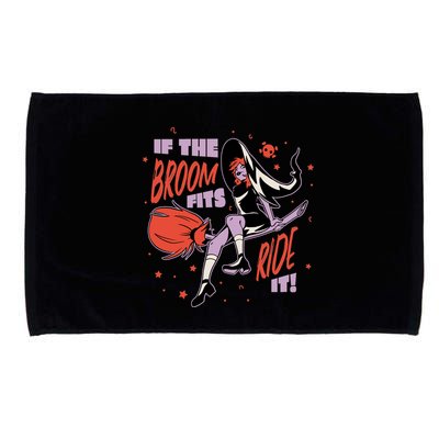 If The Boom Fits Ride It Halloween Witch Microfiber Hand Towel