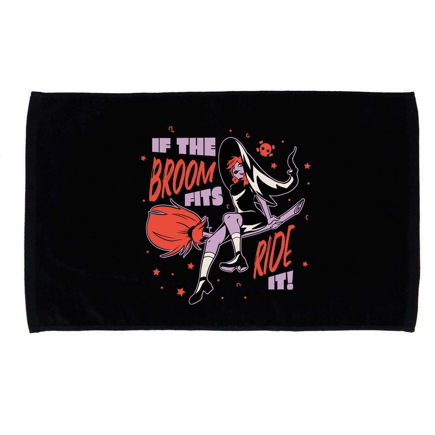 If The Boom Fits Ride It Halloween Witch Microfiber Hand Towel