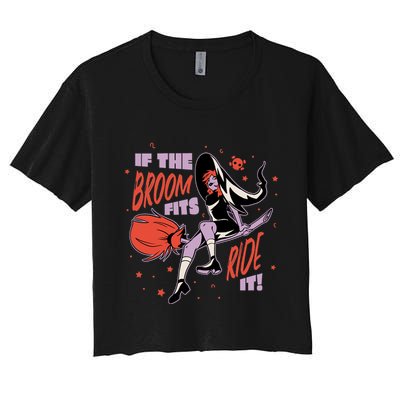 If The Boom Fits Ride It Halloween Witch Crop Top