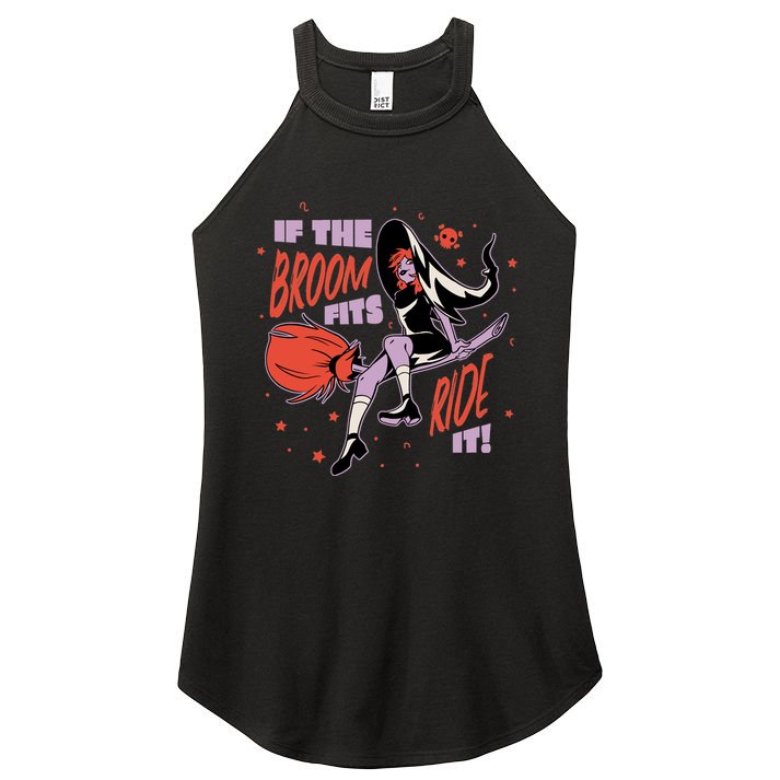 If The Boom Fits Ride It Halloween Witch Women's Perfect Tri Rocker Tank