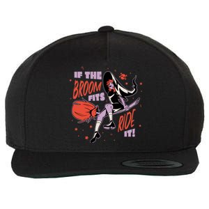 If The Boom Fits Ride It Halloween Witch Wool Snapback Cap