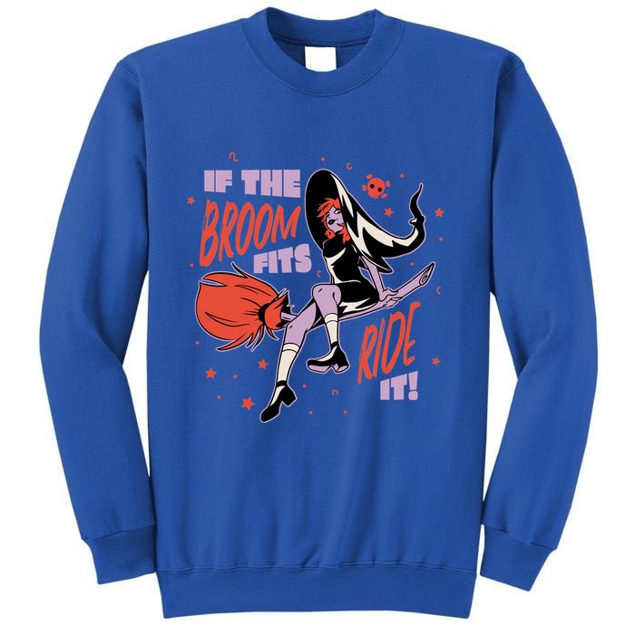 If The Boom Fits Ride It Halloween Witch Sweatshirt