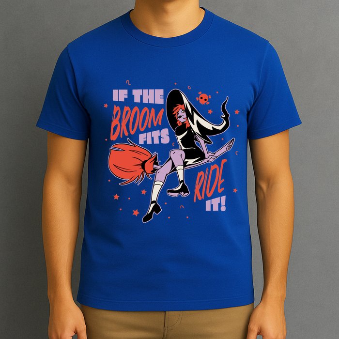 If The Boom Fits Ride It Halloween Witch T-Shirt