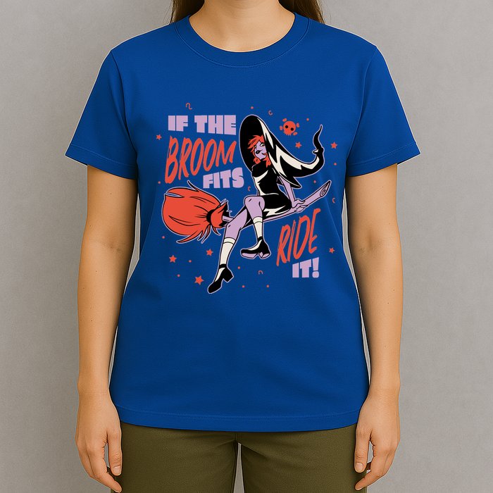 If The Boom Fits Ride It Halloween Witch T-Shirt