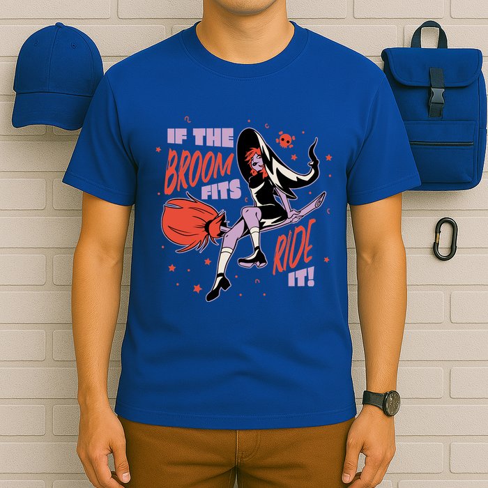 If The Boom Fits Ride It Halloween Witch T-Shirt