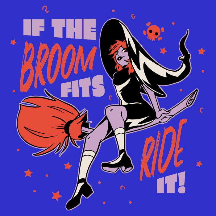 If The Boom Fits Ride It Halloween Witch T-Shirt