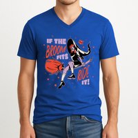 If The Boom Fits Ride It Halloween Witch V-Neck T-Shirt