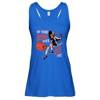 If The Boom Fits Ride It Halloween Witch Ladies Essential Flowy Tank