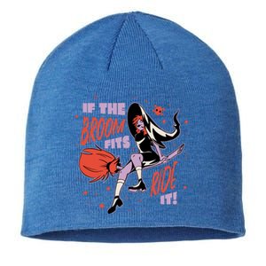 If The Boom Fits Ride It Halloween Witch Sustainable Beanie