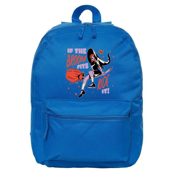 If The Boom Fits Ride It Halloween Witch 16 in Basic Backpack