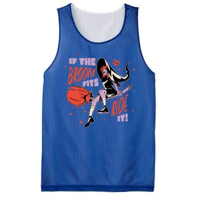 If The Boom Fits Ride It Halloween Witch Mesh Reversible Basketball Jersey Tank