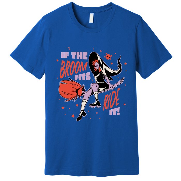 If The Boom Fits Ride It Halloween Witch Premium T-Shirt