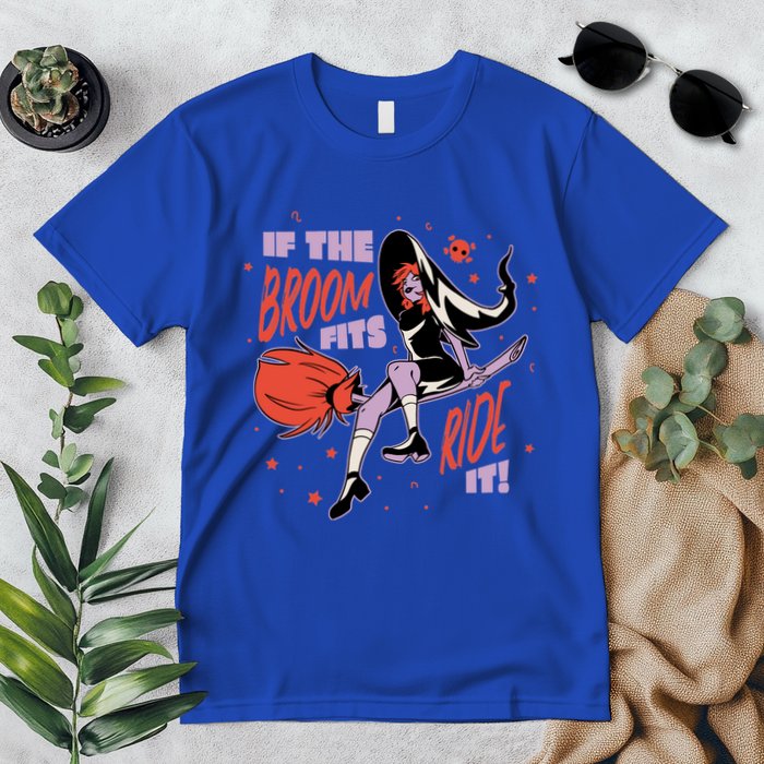 If The Boom Fits Ride It Halloween Witch Premium T-Shirt