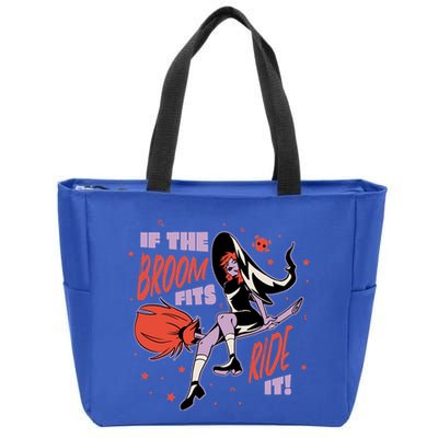 If The Boom Fits Ride It Halloween Witch Zip Tote Bag