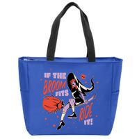 If The Boom Fits Ride It Halloween Witch Zip Tote Bag