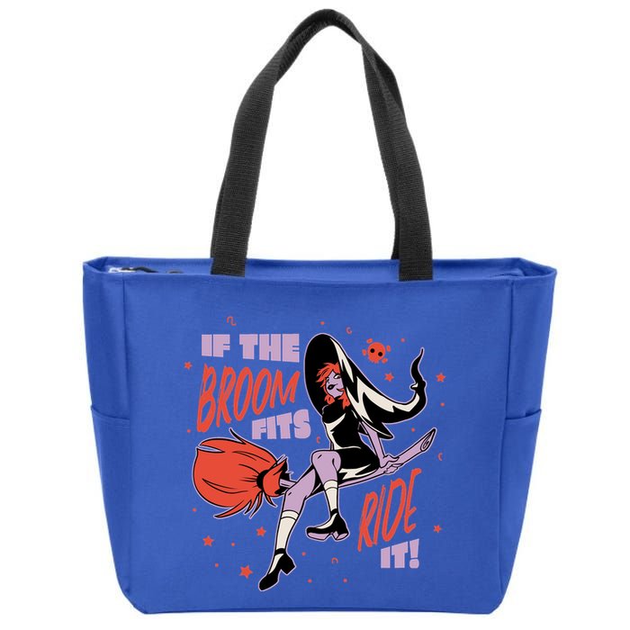 If The Boom Fits Ride It Halloween Witch Zip Tote Bag