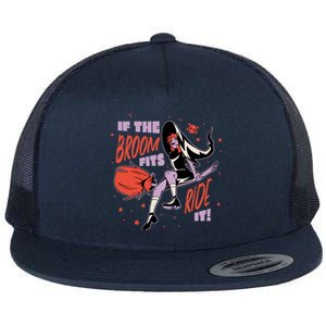 If The Boom Fits Ride It Halloween Witch Flat Bill Trucker Hat