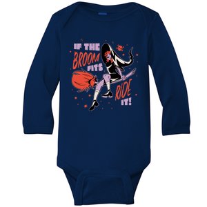 If The Boom Fits Ride It Halloween Witch Baby Long Sleeve Bodysuit