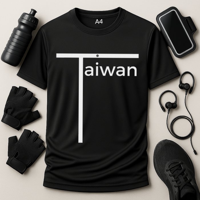 Iconic Taiwan Badminton Team Inspired Funny Flag Design Cooling Performance Crew T-Shirt