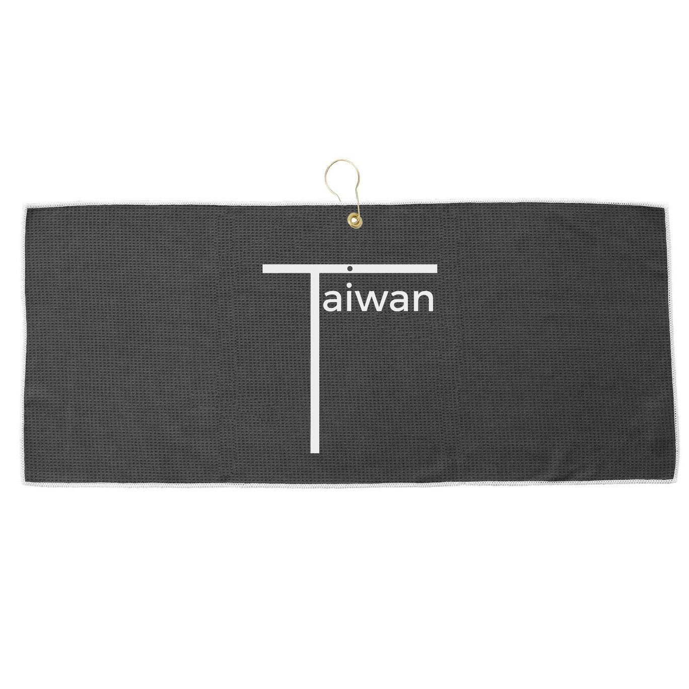 Iconic Taiwan Badminton Team Inspired Funny Flag Design Large Microfiber Waffle Golf Towel
