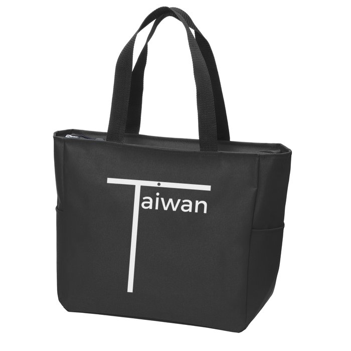 Iconic Taiwan Badminton Team Inspired Funny Flag Design Zip Tote Bag