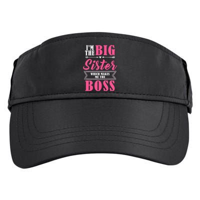 I'm The Big Sister Which Makes Me The Boss Girl Adult Drive Performance Visor