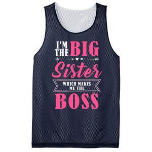 I'm The Big Sister Which Makes Me The Boss Girl Mesh Reversible Basketball Jersey Tank