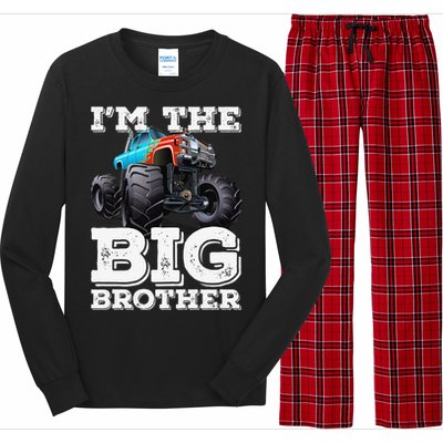 I'm The Big Brother Funny Monster Truck Long Sleeve Pajama Set