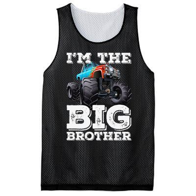 I'm The Big Brother Funny Monster Truck Mesh Reversible Basketball Jersey Tank