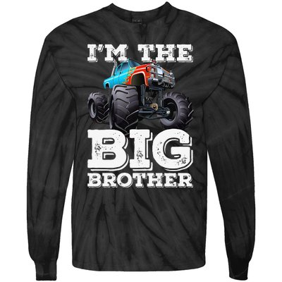 I'm The Big Brother Funny Monster Truck Tie-Dye Long Sleeve Shirt