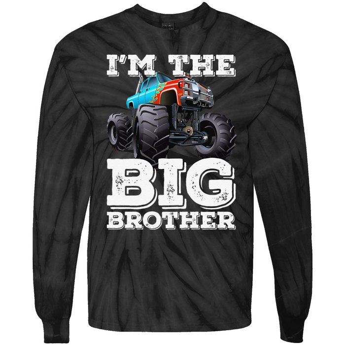 I'm The Big Brother Funny Monster Truck Tie-Dye Long Sleeve Shirt